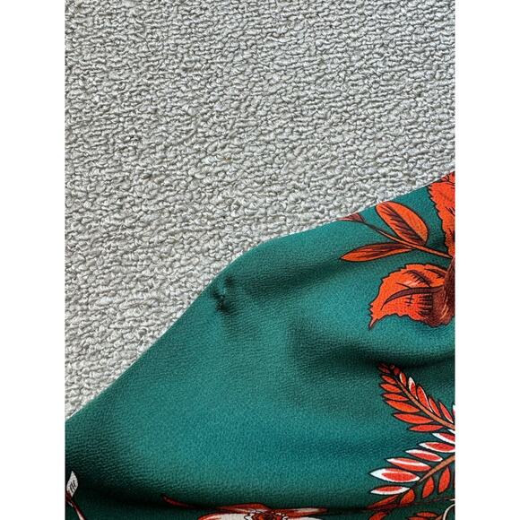 Boohoo Kimono Duster Floral Green US Size 18 - Picture 9 of 9